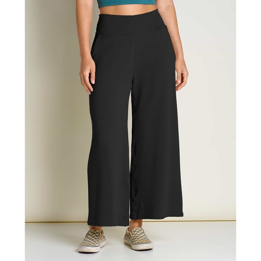 Toad & Co Women's Chaka Wide Leg Pant-Women's - Clothing - Bottoms-Toad & Co-Black Texture-S-Appalachian Outfitters