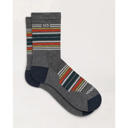 Wide Open Men's Multi Stripe Midweight Micro Crew Sock-Accessories - Socks - Men's-Wide Open-Gray-L-Appalachian Outfitters