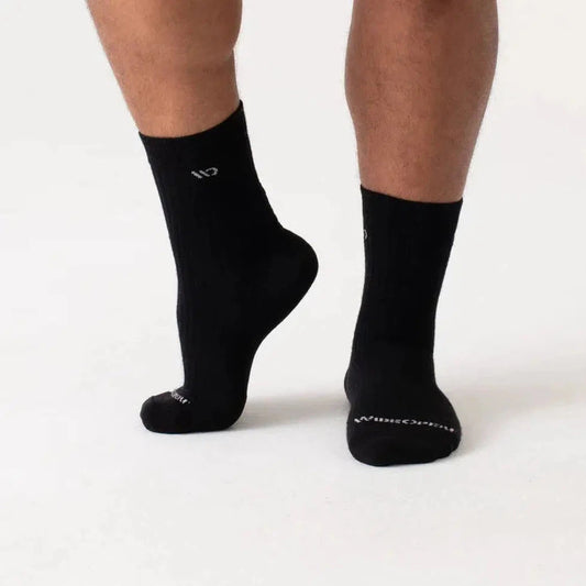 Wide Open Men's Solid Cushioned Micro Crew Socks-Accessories - Socks - Men's-Wide Open-Black-L-Appalachian Outfitters