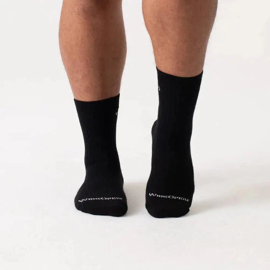 Wide Open Men's Solid Cushioned Micro Crew Socks-Accessories - Socks - Men's-Wide Open-Black-L-Appalachian Outfitters