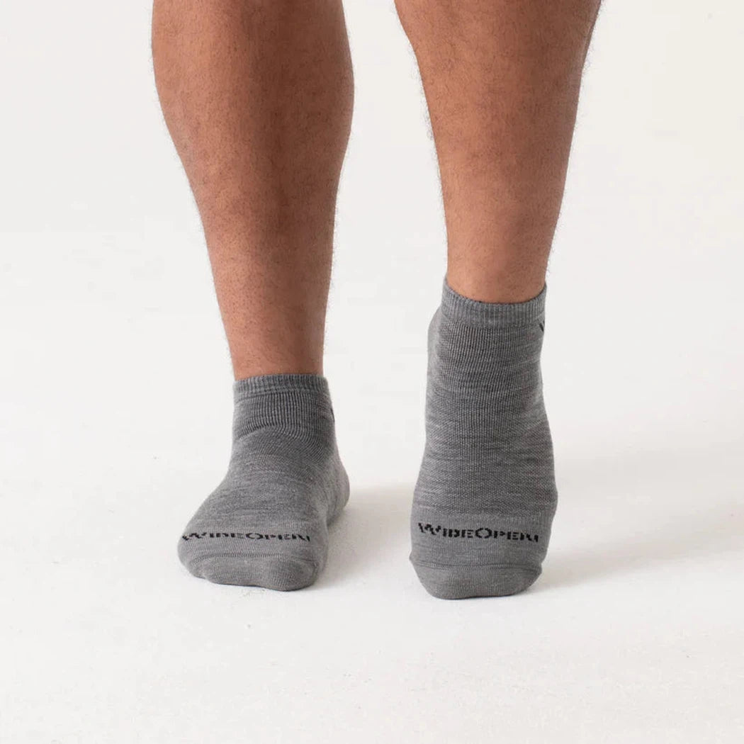 Wide Open Men's Solid Midweight No Show Sock-Accessories - Socks - Men's-Wide Open-Appalachian Outfitters