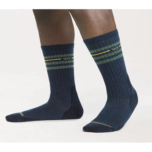 Wide Open Men's Vintage Stripe Midweight Crew Sock-Accessories - Socks - Men's-Wide Open-Denim-L-Appalachian Outfitters